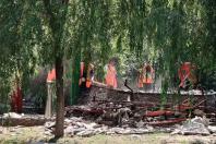 營口市人民公園塌亭沒了